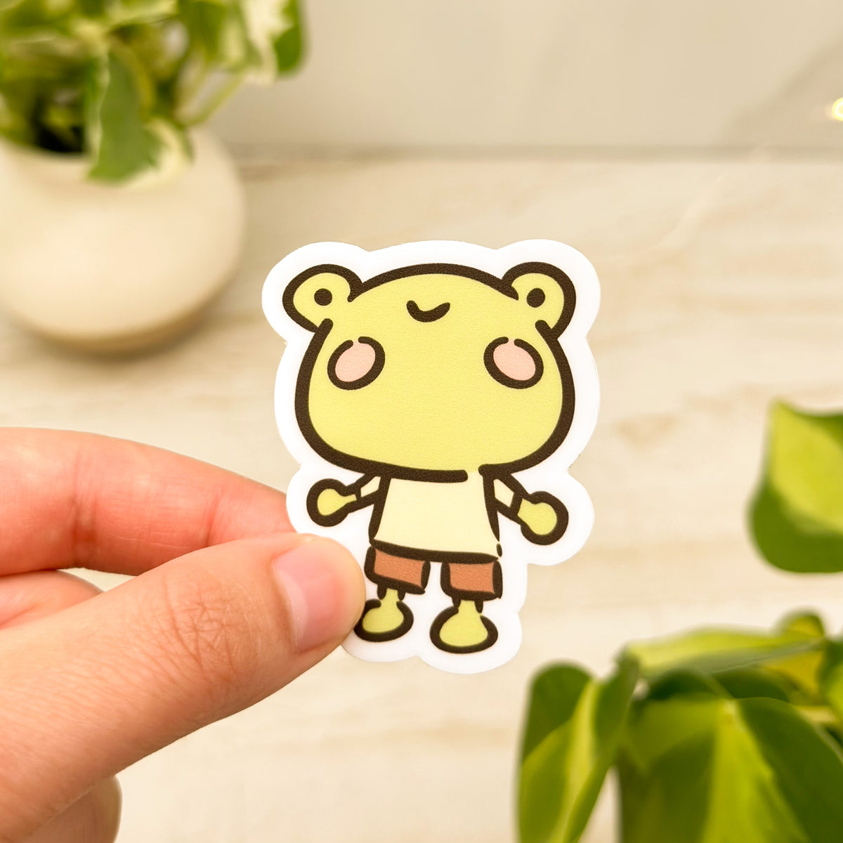 Yellow Frog Sticker Frog Sticker – Mochi Chums